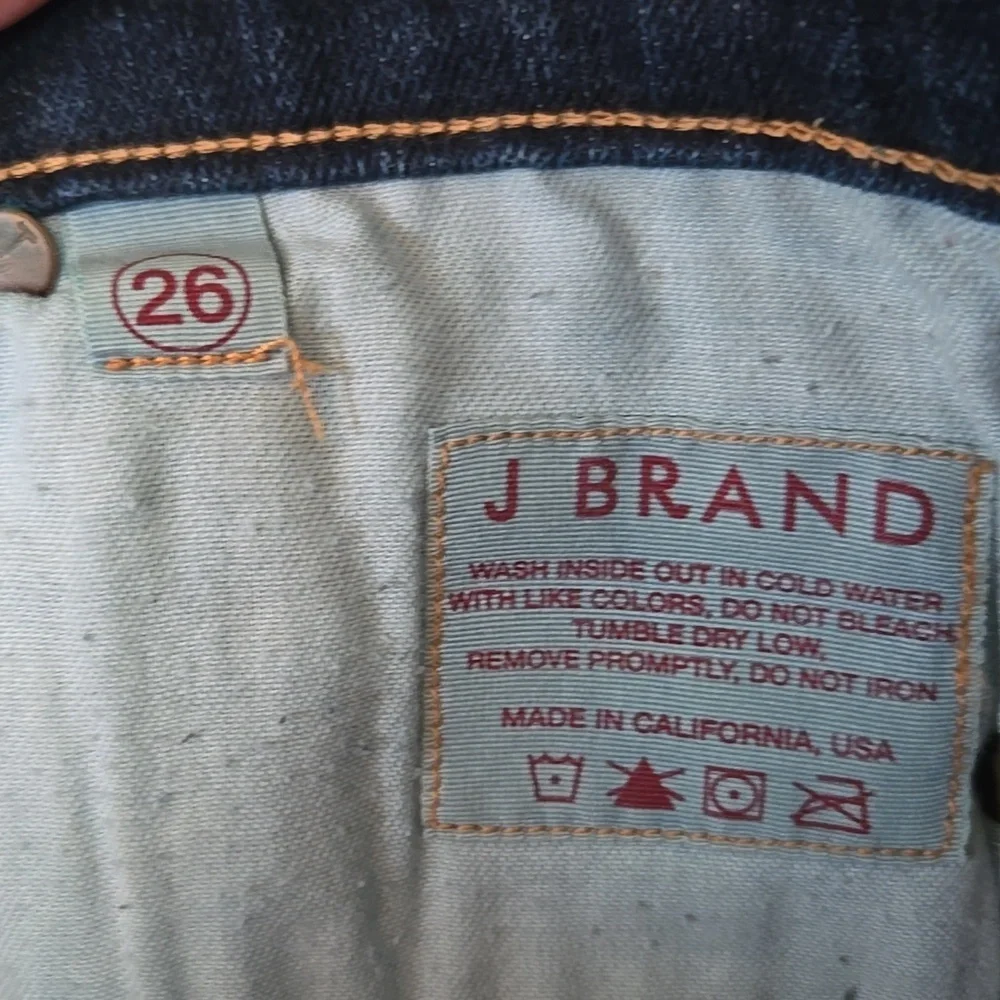 J Brand Flare Dark Wash Low Rise Jeans Size 26 - Picture 6 of 6